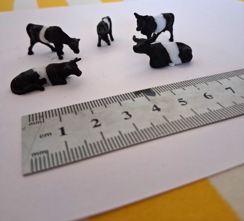 Model railway animals black - model,