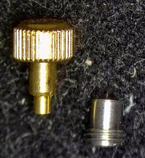 Screwdown Locking Crown & Case Tube -- Gold-Plated, Tap 0.9mm [Drop-Down List]