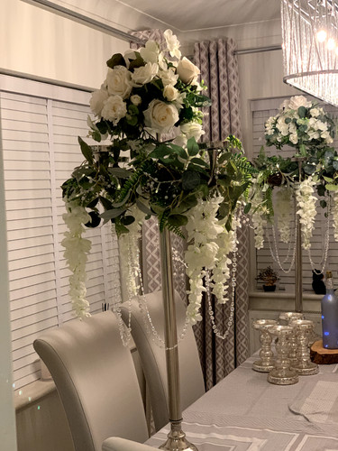Candelabra floral decoration - candelabra,