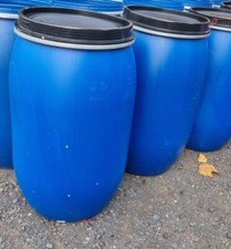 Open Top Plastic 220l Barrel Drum Keg Storage With Wide Mouth Lid & Clamp
