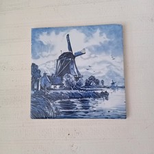 Tile Blue and White windmill