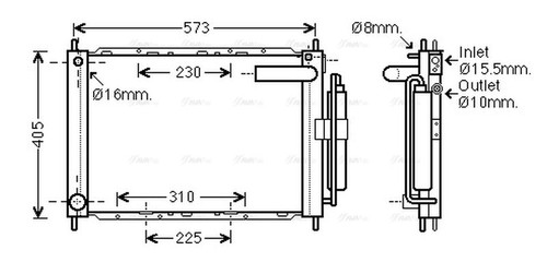 Ava coolant radiator - coolant, dnm370