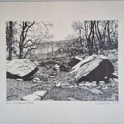 Michael mooney signed woodcut - mooney,