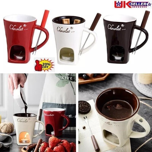 Chocolate fondue mugs ceramic - fondue, mugs,ceramic