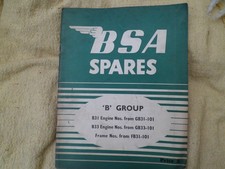 BSA SPARES B GROUP CATALOGUE