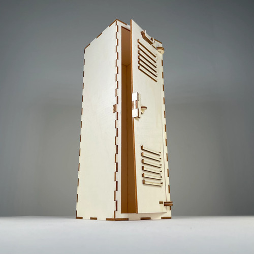 Small school locker - school, wooden