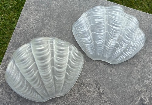 Pair art deco clam shell - deco,
