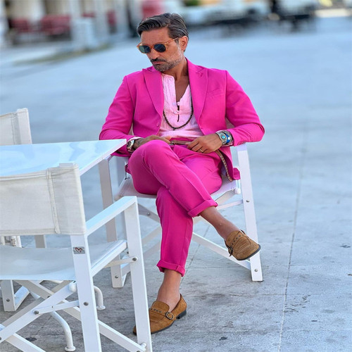 Pink men suits - pink,