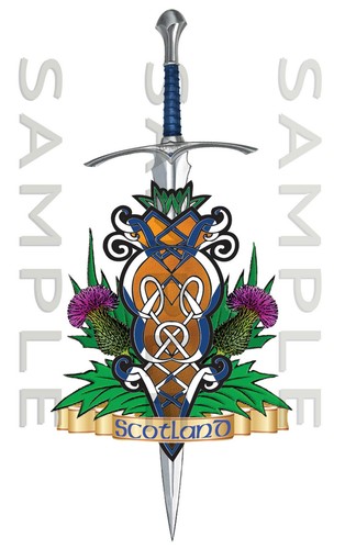 356mm 145mm scotland thistle - x,