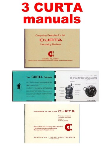 Curta calculator manuals - calculator,