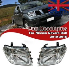 For Nissan Navara D40 2010-2015 Facelift Pair Front Headlight Lamps Lens Housing