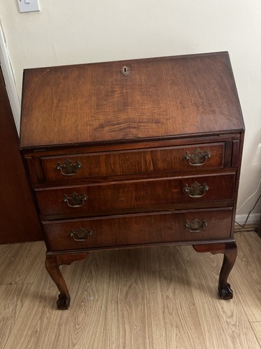 Vintage drop front secretary - vintage, drop-front