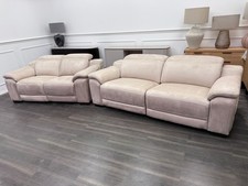 Lazyboy Portland 2.5+2 Seater Sofa Set Power Recliners Hopsack-Chenille Natural