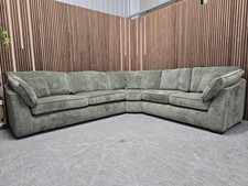 Designer Label Borelly Large Sectional Corner Sofa In Sage Fabric RRP-£3599