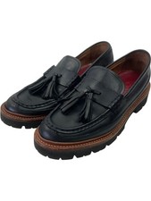 Grenson Black Leather Tassel Loafers Casual Moccasin Shoes - Size UK 6.5