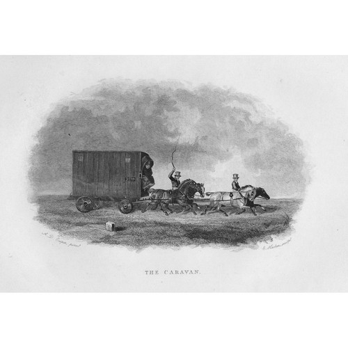 Horse drawn caravan for - a,