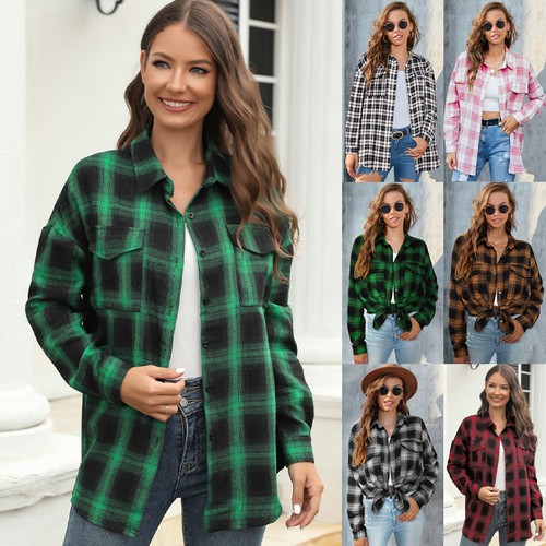 Women ladies check blouse - women,
