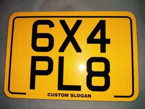 6x4 reflective track day plate - reflective,
