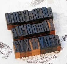 A-Z mixed alphabet letterpress