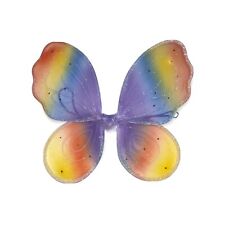 Rainbow Glitter Fairy Wings Fancy Dress Girls Adult Butterfly Wing