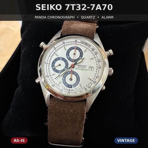 Seiko 7t32 7a70 panda - seiko,
