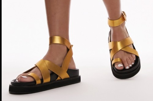 Ladies new topshop jaydee - jaydee, gold