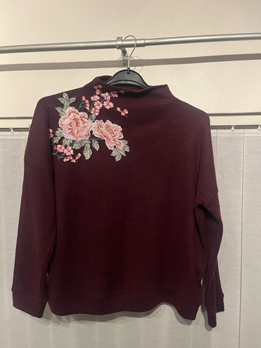 Ladies burgundy embroidered - ladies,