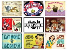 Metal Sign Kitchen Home Bar