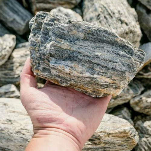 Decorative gravel slate - slate, wood