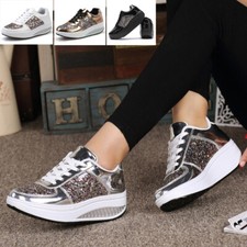 WOMENS LADIES GLITTER CHUNKY