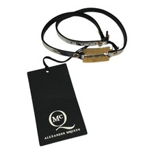 Brand New Alexander McQueen Razor Blade Mini Double Wrap Silver Bracelet