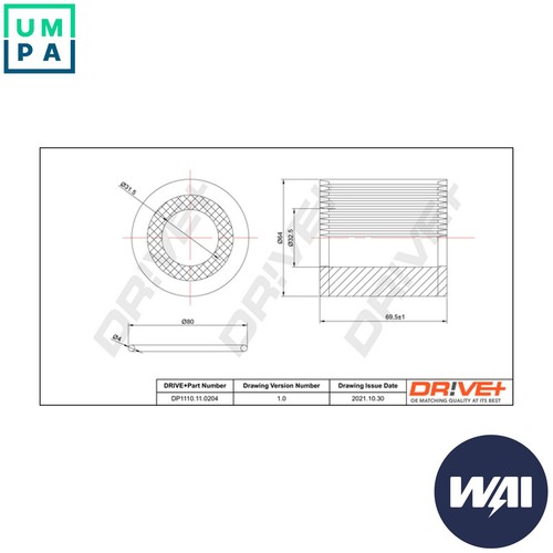 Oil filter dp1110 0204 - dp1110.11.0204, for