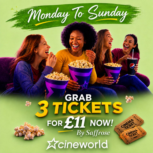 Cineworld cinema tickets - 3x,