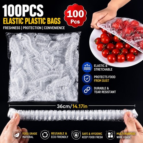 100pcs reusable elastic food - 100pcs,