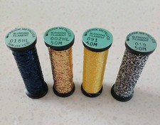 Just £1.50 Each! x4 Kreinik Blending Filament Metallic Braids On Reels. 50m each