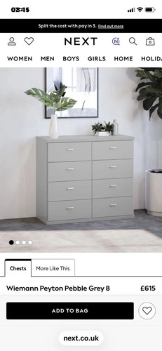 Next bedroom set grey double - bedroom,