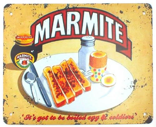 Marmite old aluminium metal - marmite,