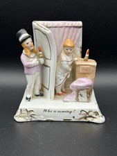 Antique German Porcelain Fairing ‘Who Is Coming?’