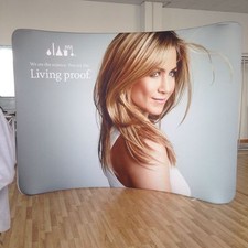 Curved tension fabric display - curved,