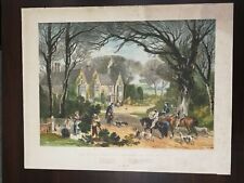 ANTIQUE HAND COLOUR ENGR.-THE HAPPY HOMES OF ENGLAND-M.B.FOSTER-FROM ILN-1857  