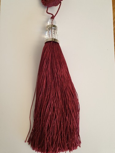 Red wine curtain tie backs - red,