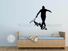 BMX  Bike Stunt Trick Rider Wall Art Graphic Decal Sticker Boys Kids Bedroom