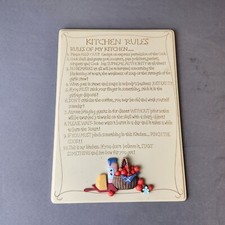 Kitchen Rules Plastic Sign - A4 - Funny Kitchen Sign - 3D - Free P&P - Comical