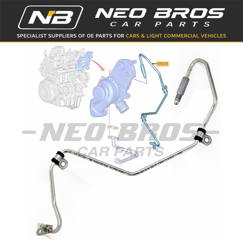Turbo charger oil feed pipe - oil,
