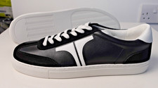 Ted Baker Robbert Retro Leather Suede Black Trainers Shoes Men’s UK 9 Brand New 