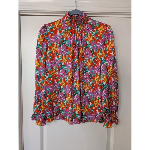 Tucker silk floral smocked - silk,