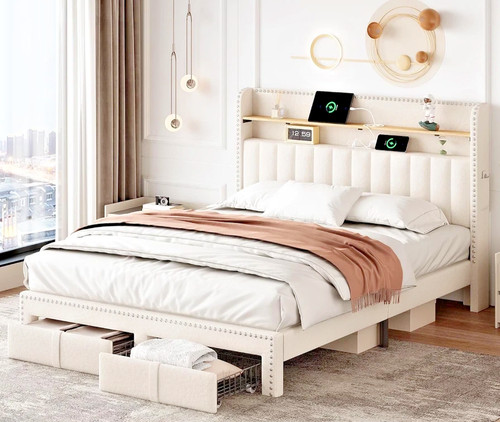 Double bed frame 4ft6 - bed,