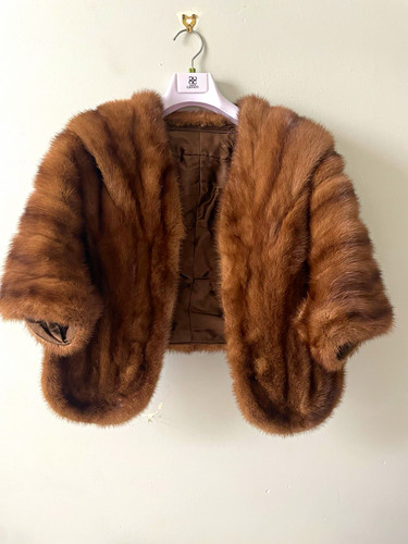 Stunning whiskey mink wrap