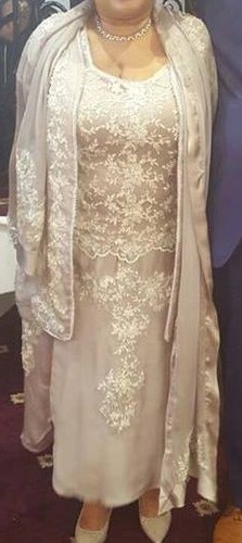 Beaded and lace chiffon - and,