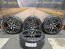 REFURBISHED GENUINE 19" W205 MERCEDES AMG C63 ALLOY WHEELS SET MICHELIN TYRES